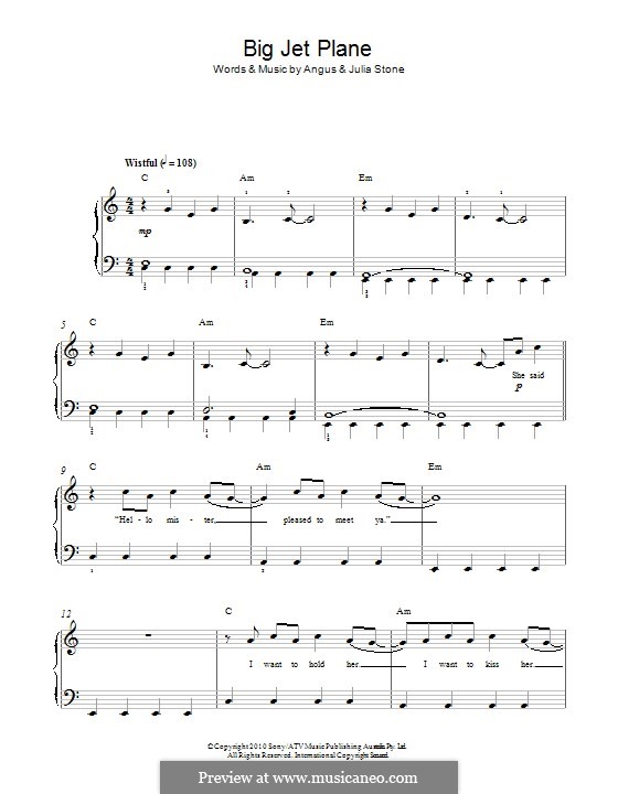 Partition piano big jet plane