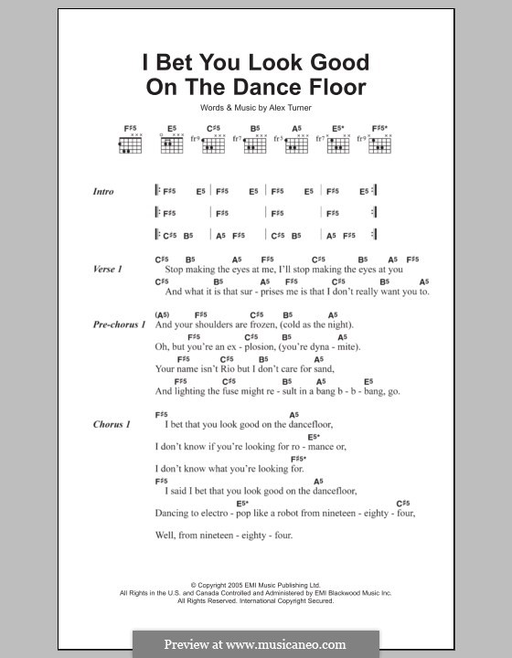 Dance Floor Arctic Monkeys I Bet You Look Good On The Dance Floor Lyrics