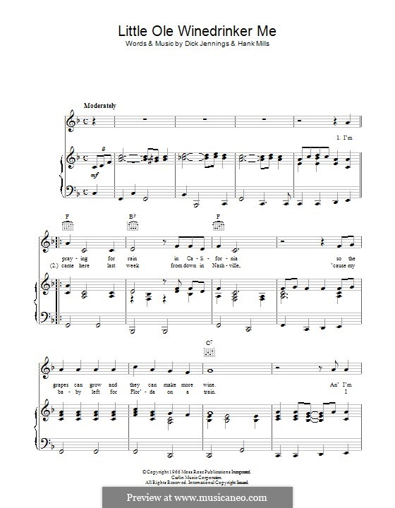 Little Old Wine Drinker Me by D. Jennings, H. Mills on MusicaNeo