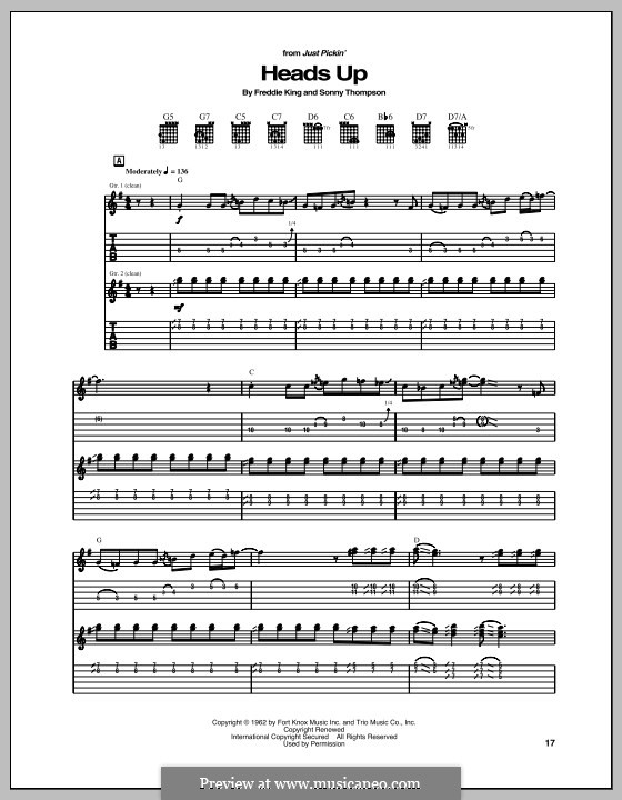 Heads Up by S. Thompson sheet music on MusicaNeo