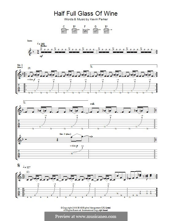 Half Full Glass of Wine (Tame Impala) by K. Parker on MusicaNeo