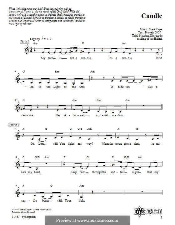 Candle by S. Klaper sheet music on MusicaNeo