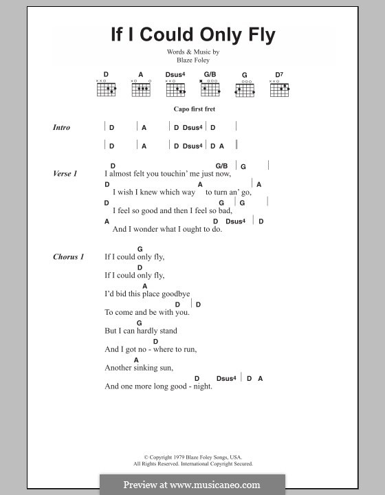 If I Could Only Fly by B. Foley sheet music on MusicaNeo