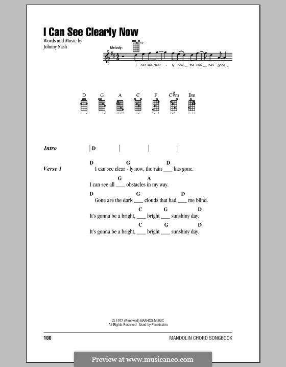 I Can See Clearly Now by J. Nash sheet music on MusicaNeo