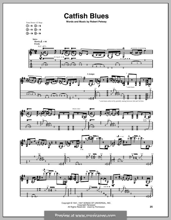 Catfish Blues by R. Petway sheet music on MusicaNeo