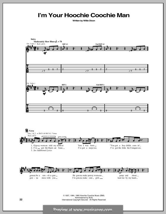 I'm Your Hoochie Coochie Man (Muddy Waters) by W. Dixon on MusicaNeo