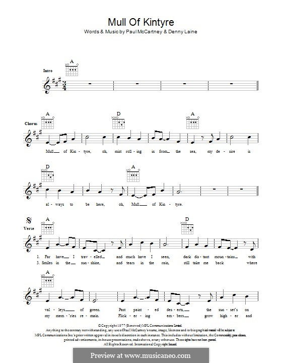 Mull of Kintyre (Wings) by D. Laine, P. McCartney on MusicaNeo