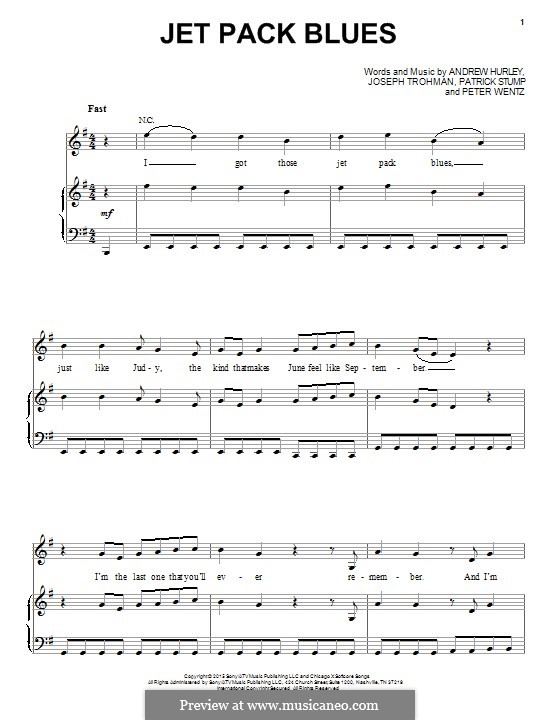 Jet Pack Blues (Fall Out Boy) by A. Hurley, J. Trohman, P. Stump, P