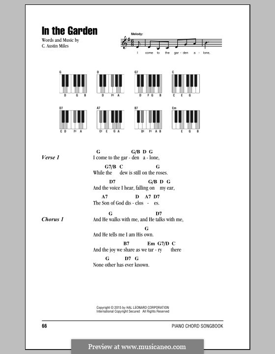 In the Garden by C.A. Miles sheet music on MusicaNeo
