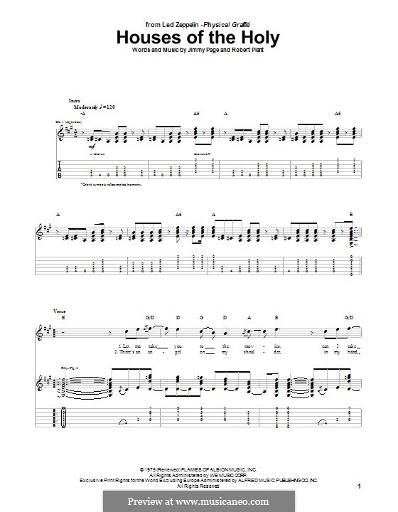 Houses of the Holy (Led Zeppelin) by J. Page, R. Plant on MusicaNeo