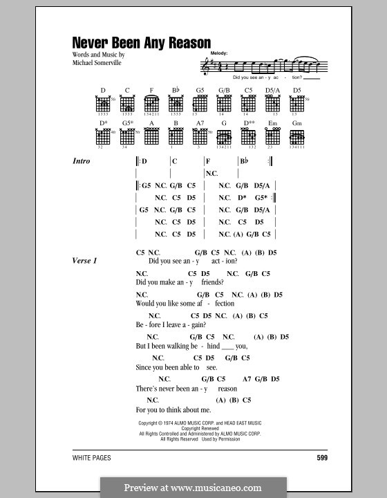 Never Been any Reason (Head East) by M. Somerville on MusicaNeo