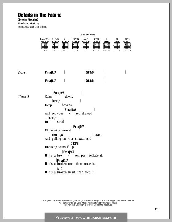 Details in the Fabric (Sewing Machine) by D. Wilson on MusicaNeo