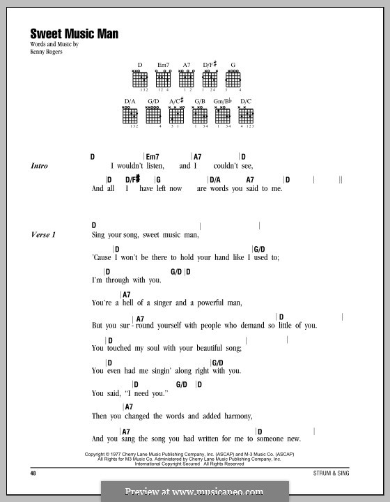 Sweet Music Man by K. Rogers sheet music on MusicaNeo