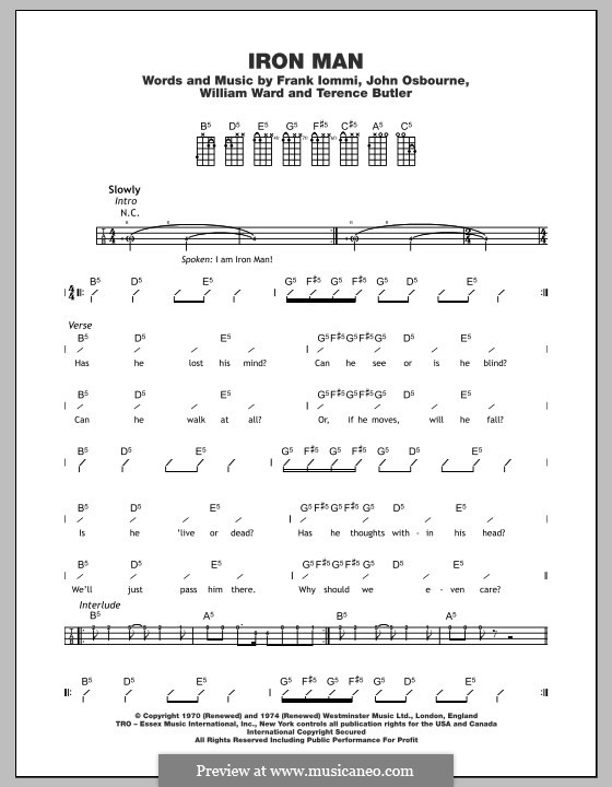 Iron Man (Black Sabbath) by G. Butler, Ozzy Osbourne, Tony Iommi, Bill