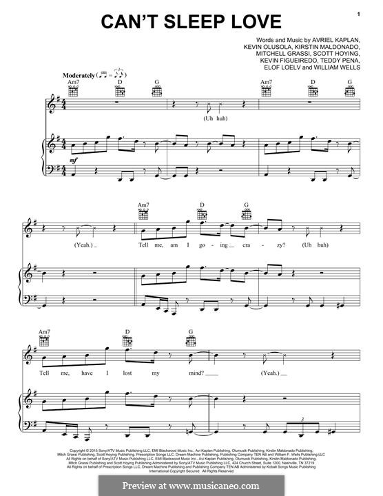 Can't Sleep Love (Pentatonix) by E. Loelv, M. Grassi, S. Hoying, A