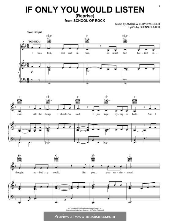 If Only You Would Listen / Reprise (from School of Rock The Musical