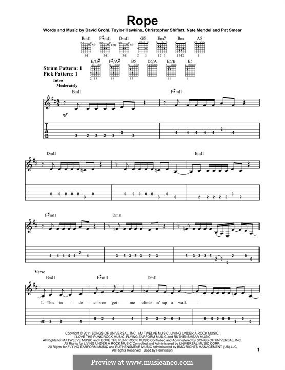 Rope (Foo Fighters) by C. Shiflett, D. Grohl, N. Mendel, Pat Smear, T