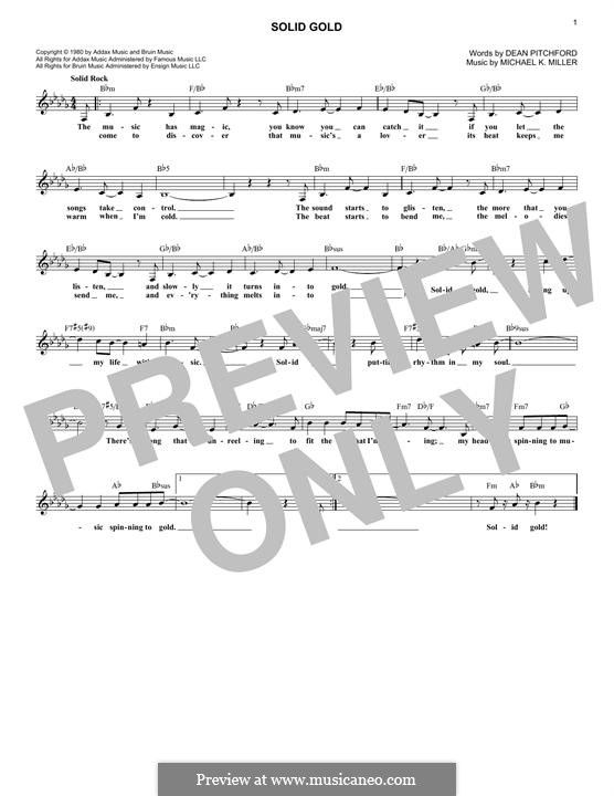 Solid Gold by M.K. Miller sheet music on MusicaNeo