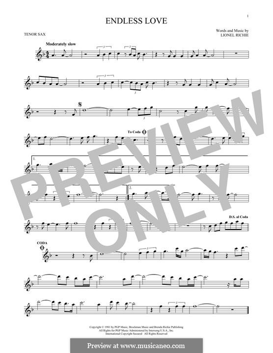 Endless Love by L. Richie sheet music on MusicaNeo