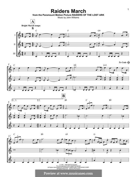 Raiders March (from Raiders of the Lost Ark) by J. Williams on MusicaNeo