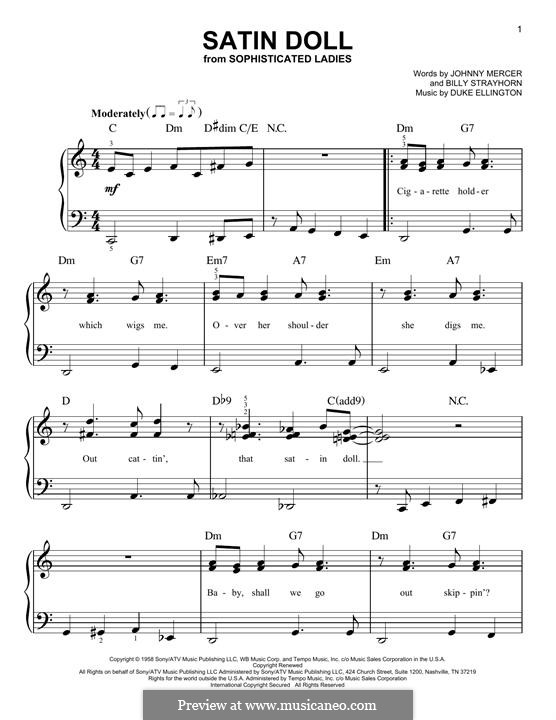 Satin Doll by B. Strayhorn, D. Ellington sheet music on MusicaNeo