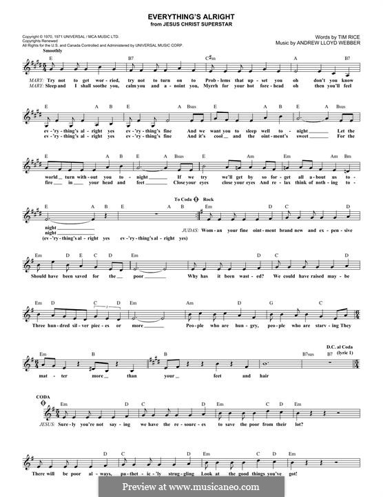 Everything's Alright (Jesus Christ Superstar) by A.L. ber on MusicaNeo