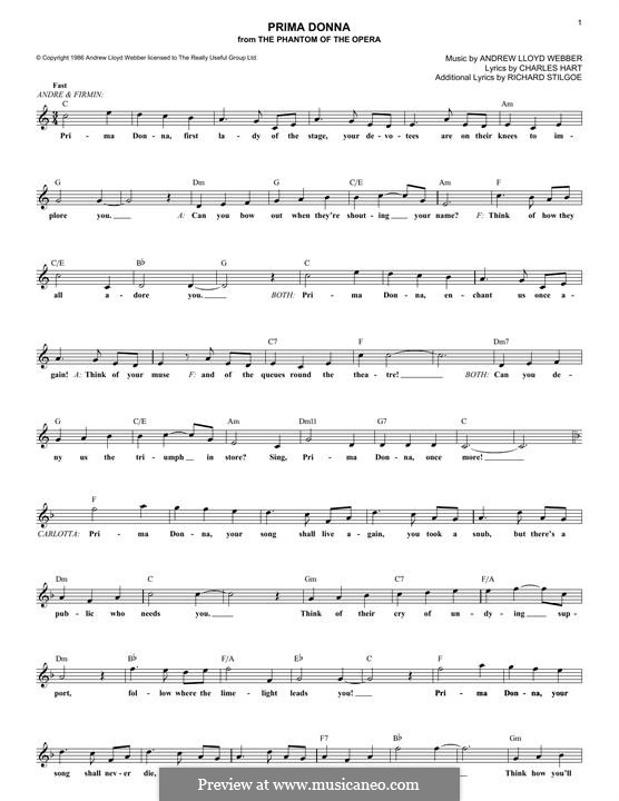 Prima Donna (The Phantom of the Opera) by A.L. Webber on MusicaNeo