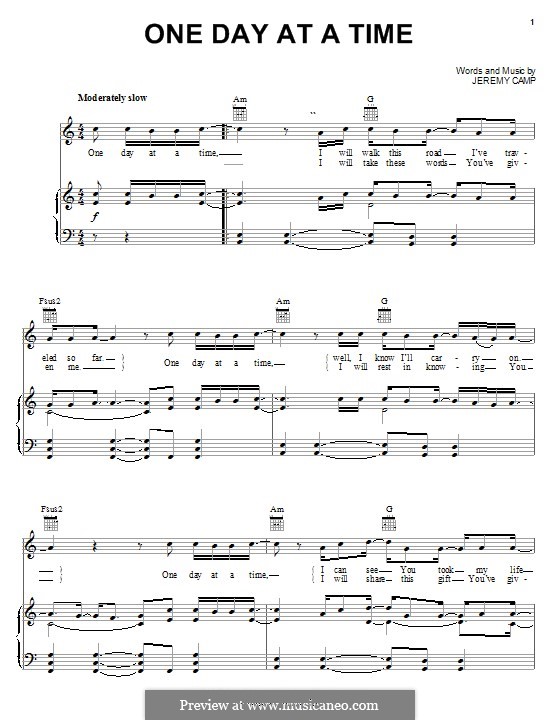 One Day at a Time by J. Camp sheet music on MusicaNeo