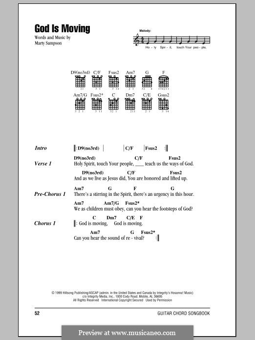 God Is Moving (Hillsong United) by M. Sampson sheet music on MusicaNeo
