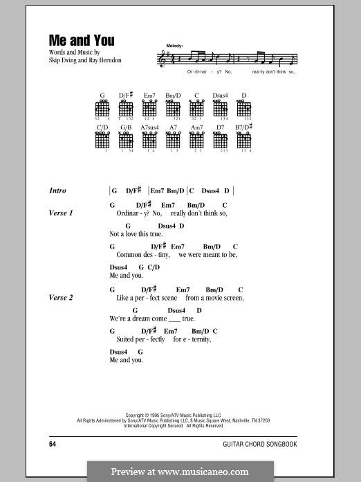 Me and You by R. Herndon, S. Ewing sheet music on MusicaNeo