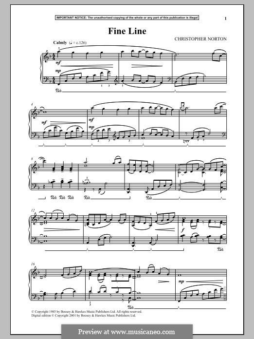 Fine Line by C. Norton sheet music on MusicaNeo
