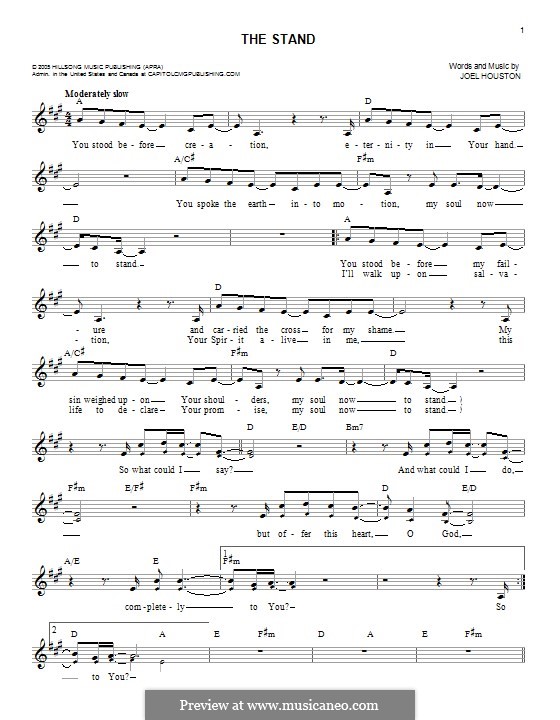 The Stand by J. Houston sheet music on MusicaNeo