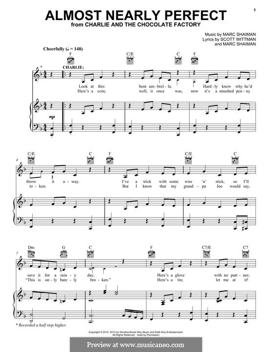 Almost Nearly Perfect by M. Shaiman - sheet music on MusicaNeo