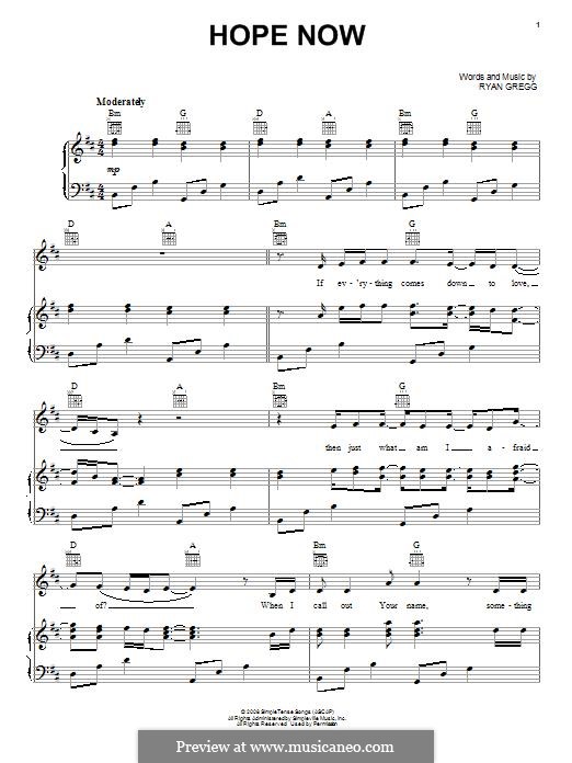 Hope Now (Addison Road) by R. Gregg sheet music on MusicaNeo