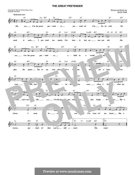 The Great Pretender (The Platters) by B. Ram sheet music on MusicaNeo