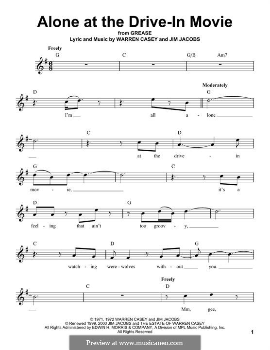 Alone at the Drivein Movie by J. Jacobs, W. Casey on MusicaNeo