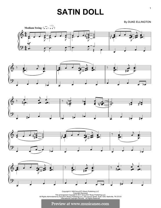 Satin Doll by B. Strayhorn, D. Ellington sheet music on MusicaNeo