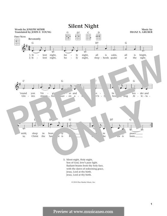 Silent Night (Printable) by F.X. Gruber sheet music on MusicaNeo