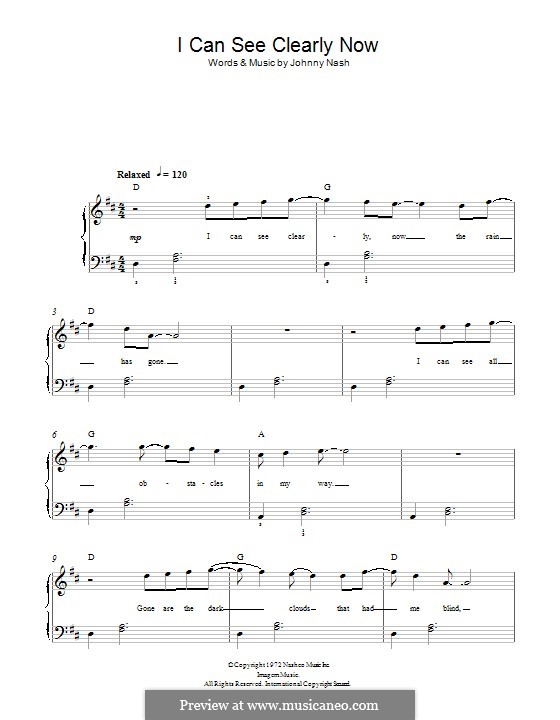 I Can See Clearly Now by J. Nash sheet music on MusicaNeo