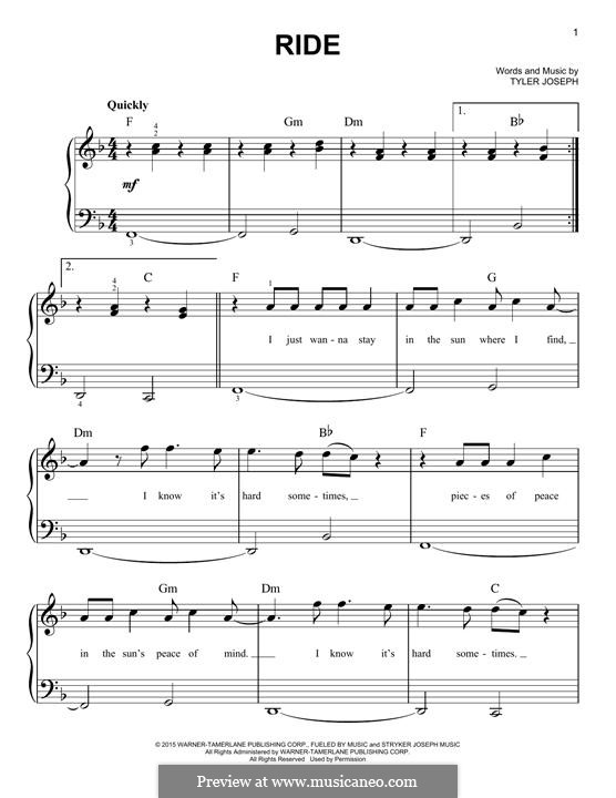 Guitar chords for 21 pilots ride rotsb