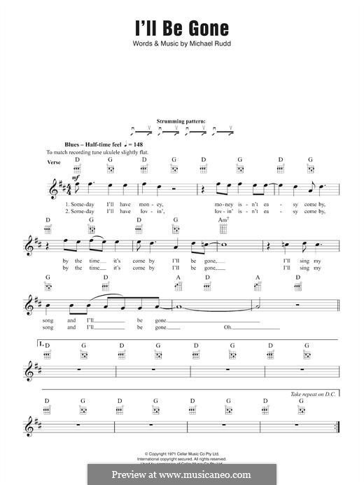 I'll Be Gone (Spectrum) by M. Rudd sheet music on MusicaNeo