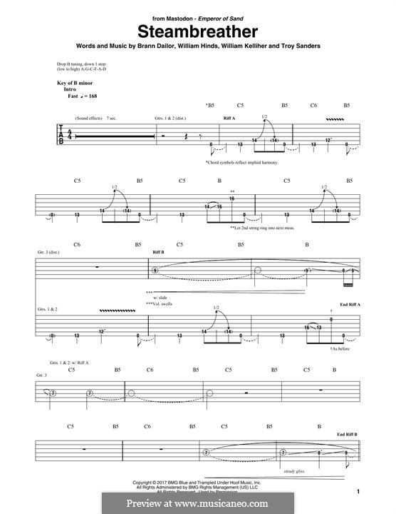 Steambreather (Mastodon) By B. Dailor, T. Sanders, W. Hinds, W. Kelliher On  Musicaneo