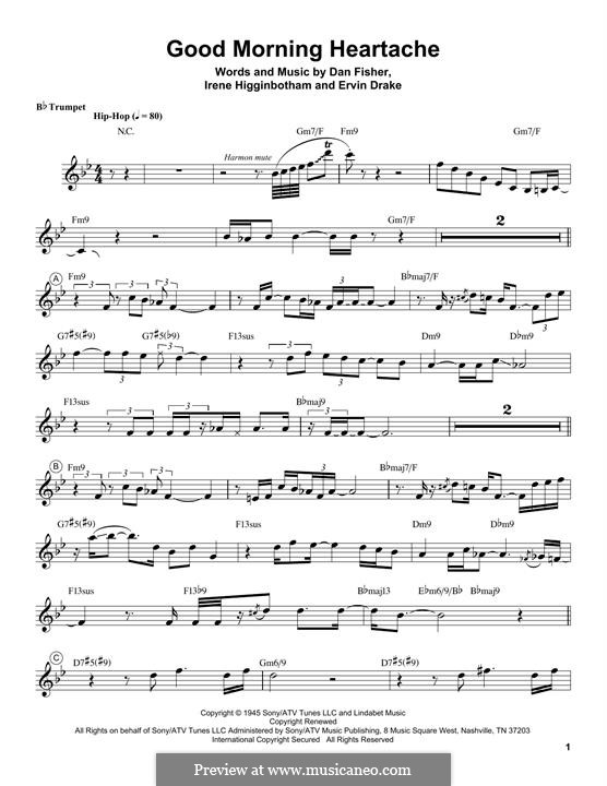 Good Morning Heartache (Billie Holiday) by D. Fisher, E. Drake, I