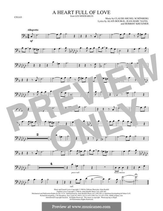 A Heart Full of Love (Les Miserables) by C. Schönberg on MusicaNeo