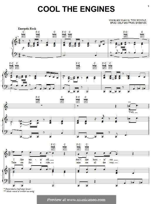 Cool the Engines (Boston) by B. Delp, T. Scholz, F. Sheehan on MusicaNeo