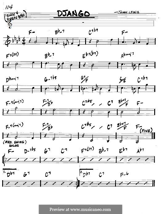 Django by J.A. Lewis sheet music on MusicaNeo