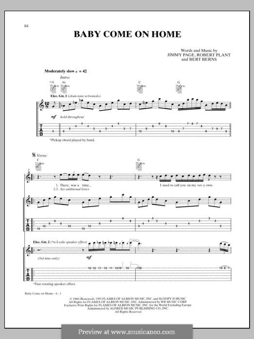 Baby Come on Home (Led Zeppelin) by B. Berns, J. Page, R. Plant on