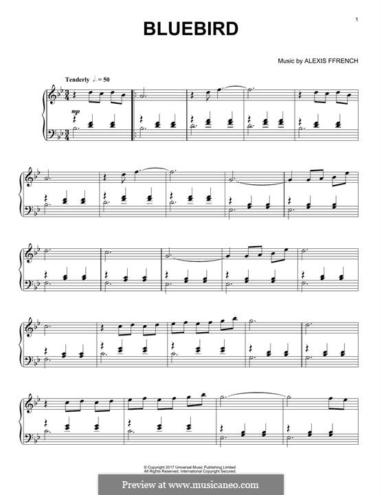 Bluebird by A. Ffrench sheet music on MusicaNeo
