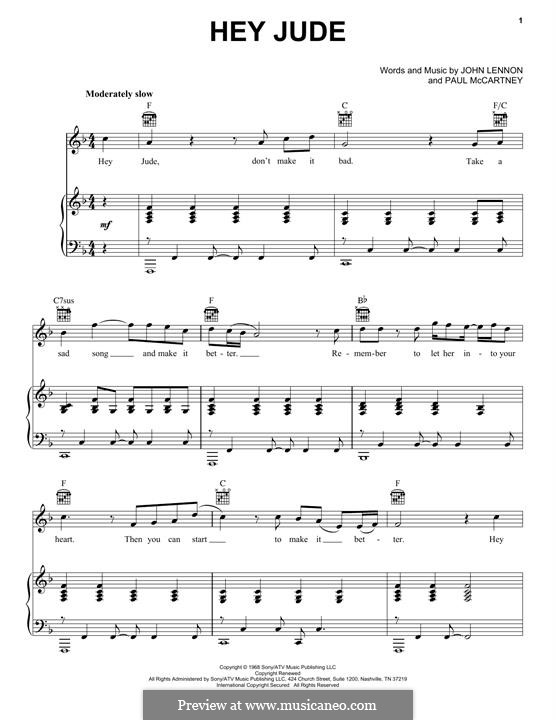 Hey Jude (The Beatles) by J. Lennon, P. McCartney on MusicaNeo