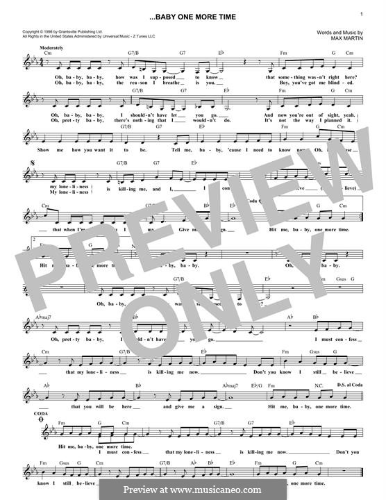 Baby One More Time (Britney Spears) by Max Martin on MusicaNeo